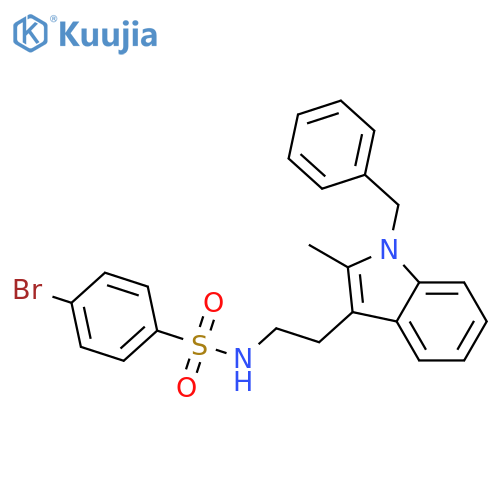 N-[2-(1-Benzyl-2-methyl-1H-indol-3-yl)-ethyl]-4-bromo-benzenesulfonamide structure