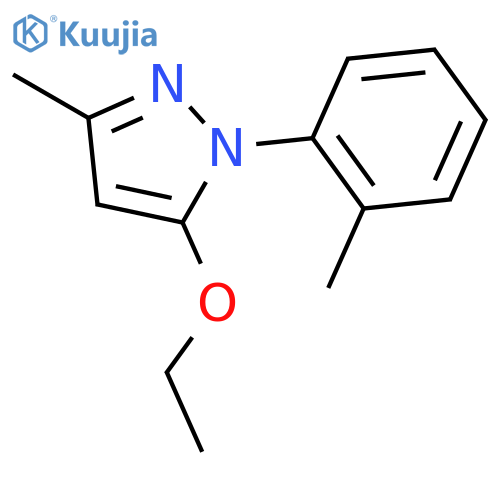 1H-Pyrazole,5-ethoxy-3-methyl-1-(2-methylphenyl)-(9CI) structure