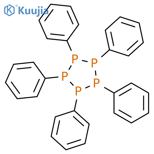 Pentaphospholane, pentaphenyl- structure
