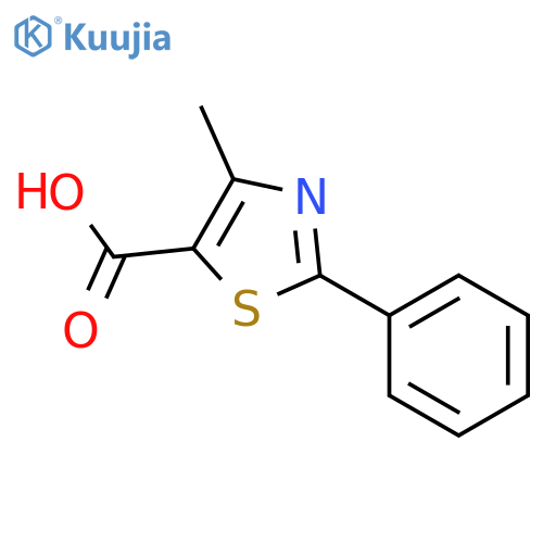 4-methyl-2-phenyl-thiazole-5-carboxylic acid structure