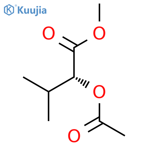 Butanoic acid, 2-(acetyloxy)-3-methyl-, methyl ester, (R)- structure