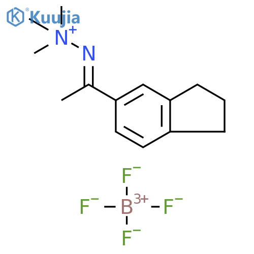 Hydrazinium, 2-[1-(2,3-dihydro-1H-inden-5-yl)ethylidene]-1,1,1-trimethyl-, tetrafluoroborate(1-) (1:1) structure