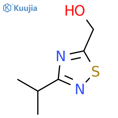 3-(propan-2-yl)-1,2,4-thiadiazol-5-ylmethanol structure