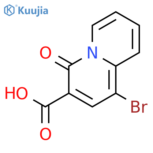 1-bromo-4-oxo-quinolizine-3-carboxylic acid structure