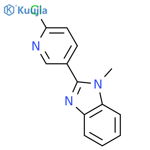 1H-Benzimidazole, 2-(6-chloro-3-pyridinyl)-1-methyl- structure