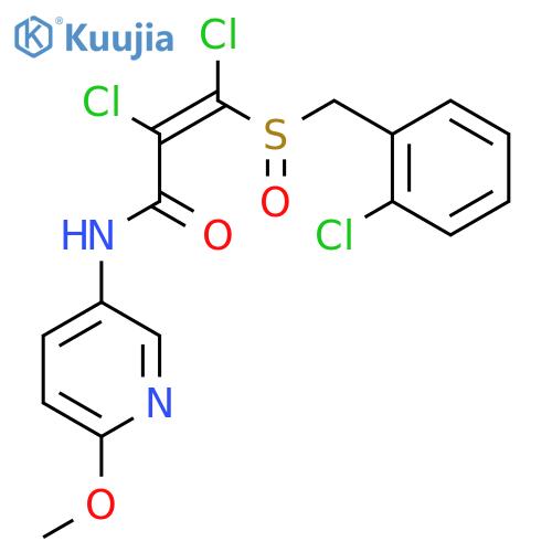 2,3-DICHLORO-3-[(2-CHLOROBENZYL)SULFINYL]-N-(6-METHOXY-3-PYRIDINYL)ACRYLAMIDE structure