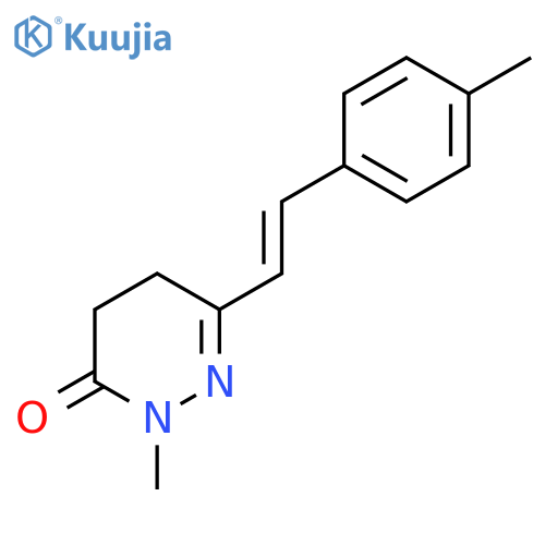 2-methyl-6-(4-methylstyryl)-4,5-dihydro-3(2H)-pyridazinone structure