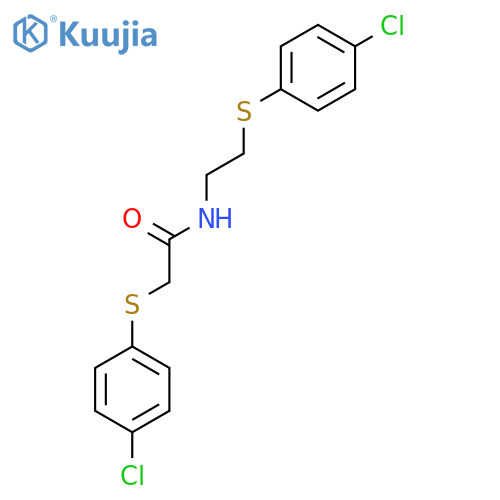 2-[(4-Chlorophenyl)sulfanyl]-N-{2-[(4-chlorophenyl)sulfanyl]ethyl}acetamide structure