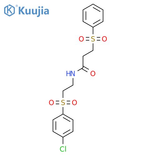 N-(2-[(4-CHLOROPHENYL)SULFONYL]ETHYL)-3-(PHENYLSULFONYL)PROPANAMIDE structure