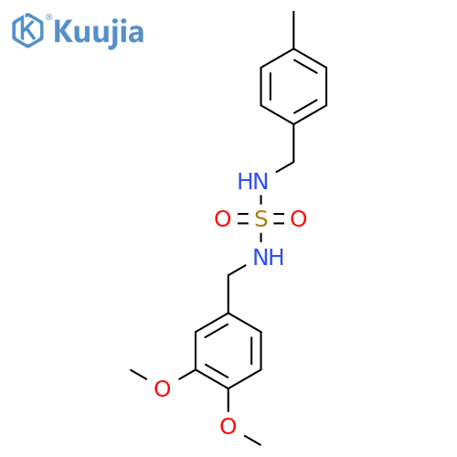 N-(3,4-dimethoxybenzyl)-N'-(4-methylbenzyl)sulfamide structure