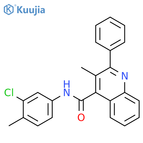 <br>3-Methyl-2-phenyl-quinoline-4-carboxylic acid (3-chloro-4-methyl-phenyl)-am ide structure