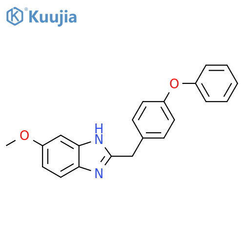1H-BENZIMIDAZOLE, 5-METHOXY-2-[(4-PHENOXYPHENYL)METHYL]- structure
