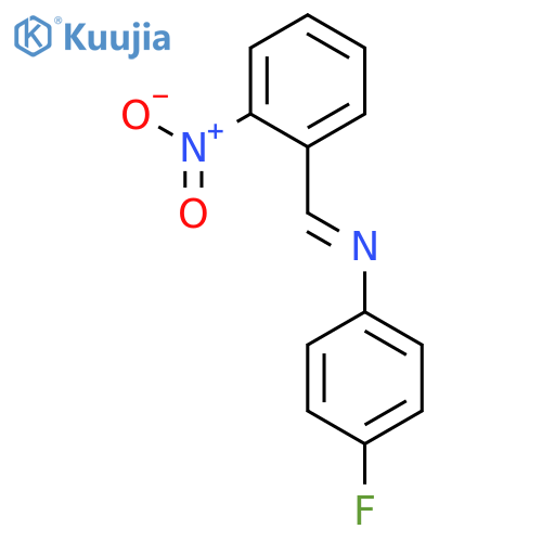 Benzenamine, 4-fluoro-N-[(2-nitrophenyl)methylene]- structure