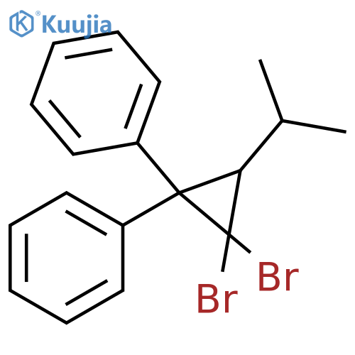 Benzene, 1,1'-[2,2-dibromo-3-(1-methylethyl)cyclopropylidene]bis- structure