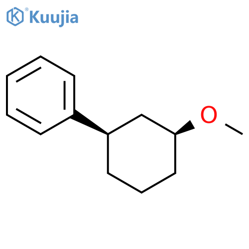 Benzene, [(1R,3S)-3-methoxycyclohexyl]-, rel- structure