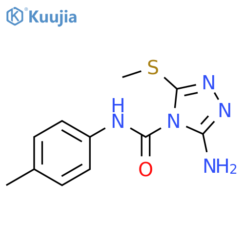 4H-1,2,4-Triazole-4-carboxamide, 3-amino-N-(4-methylphenyl)-5-(methylthio)- structure