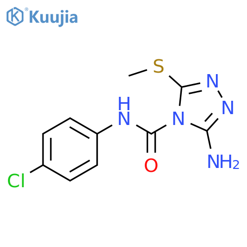 4H-1,2,4-Triazole-4-carboxamide, 3-amino-N-(4-chlorophenyl)-5-(methylthio)- structure