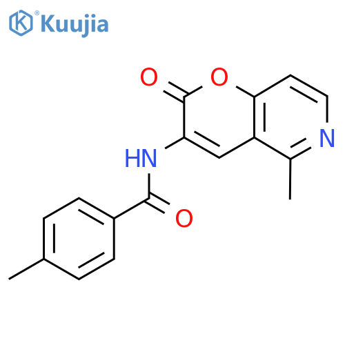 4-METHYL-N-(5-METHYL-2-OXO-2H-PYRANO[3,2-C]PYRIDIN-3-YL)BENZENECARBOXAMIDE structure