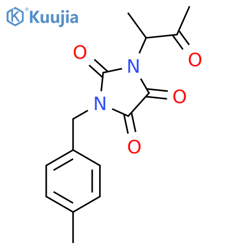 1-(4-METHYLBENZYL)-3-(1-METHYL-2-OXOPROPYL)-1H-IMIDAZOLE-2,4,5(3H)-TRIONE structure