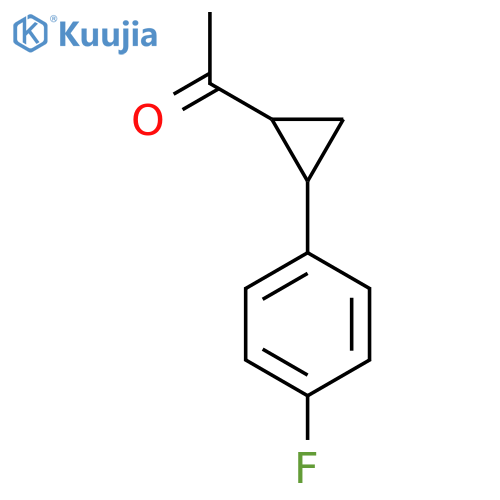 1-2-(4-fluorophenyl)cyclopropyl-1-ethanone structure