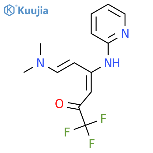 (3E,5E)-6-(dimethylamino)-1,1,1-trifluoro-4-(pyridin-2-ylamino)hexa-3,5-dien-2-one structure