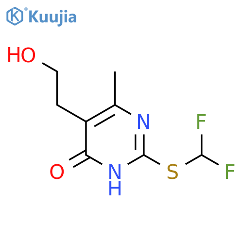 2-[(Difluoromethyl)sulfanyl]-5-(2-hydroxyethyl)-6-methyl-4(3H)-pyrimidinone structure