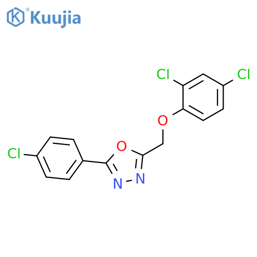 1,3,4-Oxadiazole, 2-(4-chlorophenyl)-5-[(2,4-dichlorophenoxy)methyl]- structure