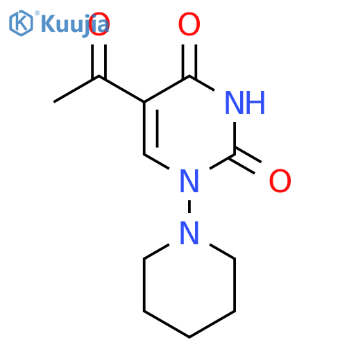 5-acetyl-1-piperidino-2,4(1H,3H)-pyrimidinedione structure