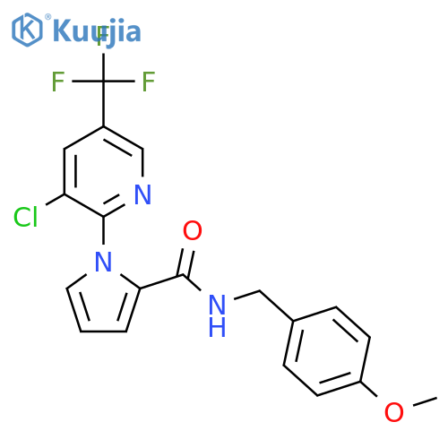 1-[3-CHLORO-5-(TRIFLUOROMETHYL)-2-PYRIDINYL]-N-(4-METHOXYBENZYL)-1H-PYRROLE-2-CARBOXAMIDE structure