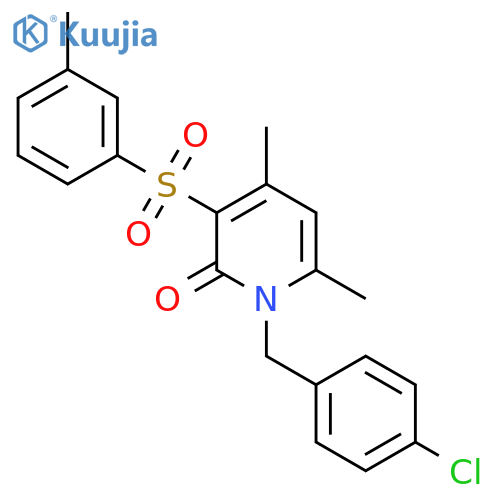 1-(4-CHLOROBENZYL)-4,6-DIMETHYL-3-[(3-METHYLPHENYL)SULFONYL]-2(1H)-PYRIDINONE structure