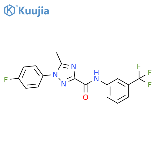 1H-1,2,4-Triazole-3-carboxamide, 1-(4-fluorophenyl)-5-methyl-N-[3-(trifluoromethyl)phenyl]- structure