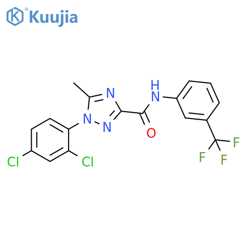 1H-1,2,4-Triazole-3-carboxamide, 1-(2,4-dichlorophenyl)-5-methyl-N-[3-(trifluoromethyl)phenyl]- structure