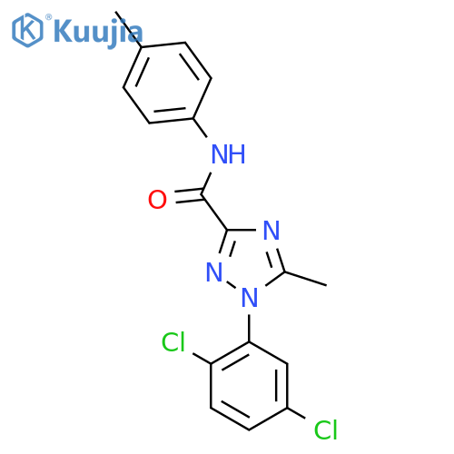 1-(2,5-dichlorophenyl)-5-methyl-N-(4-methylphenyl)-1H-1,2,4-triazole-3-carboxamide structure