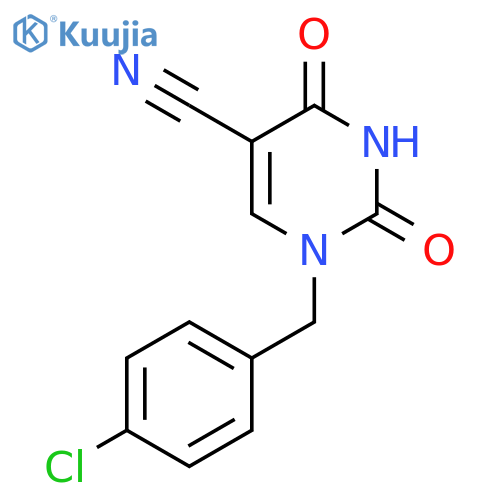 1-(4-Chlorobenzyl)-2,4-dioxo-1,2,3,4-tetrahydro-5-pyrimidinecarbonitrile structure