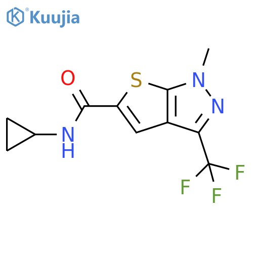 1H-Thieno[2,3-c]pyrazole-5-carboxamide, N-cyclopropyl-1-methyl-3-(trifluoromethyl)- structure