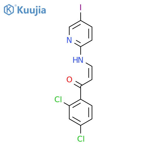 1-(2,4-DICHLOROPHENYL)-3-[(5-IODO-2-PYRIDINYL)AMINO]-2-PROPEN-1-ONE structure