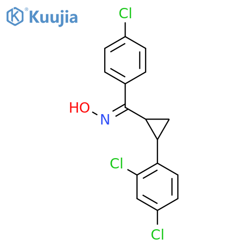 (4-Chlorophenyl)[2-(2,4-dichlorophenyl)cyclopropyl]methanone oxime structure