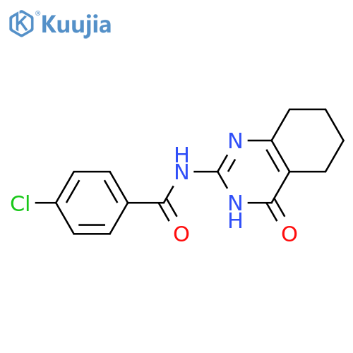 4-chloro-N-(4-oxo-3,4,5,6,7,8-hexahydro-2-quinazolinyl)benzenecarboxamide structure