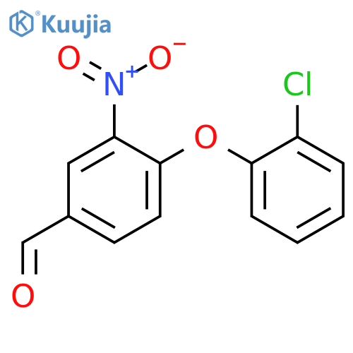 4-(2-Chlorophenoxy)-3-nitrobenzenecarbaldehyde structure