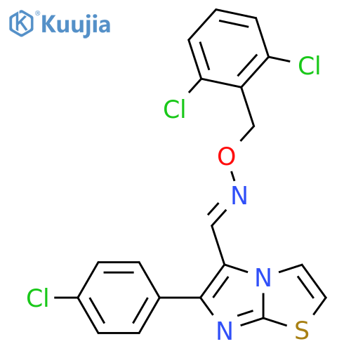 6-(4-chlorophenyl)imidazo[2,1-b][1,3]thiazole-5-carbaldehyde O-(2,6-dichlorobenzyl)oxime structure