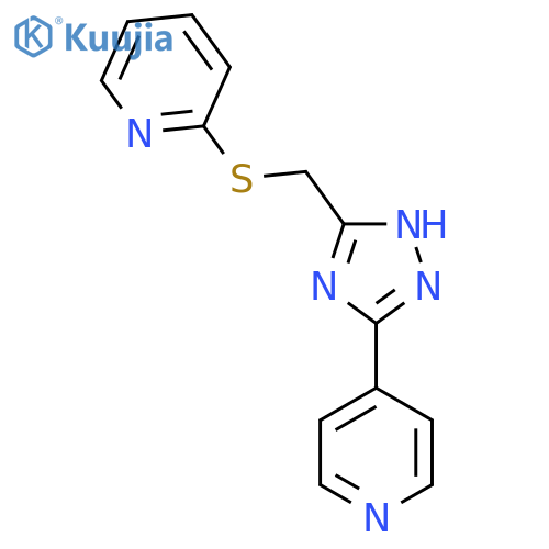 4-{3-[(pyridin-2-ylsulfanyl)methyl]-1H-1,2,4-triazol-5-yl}pyridine structure