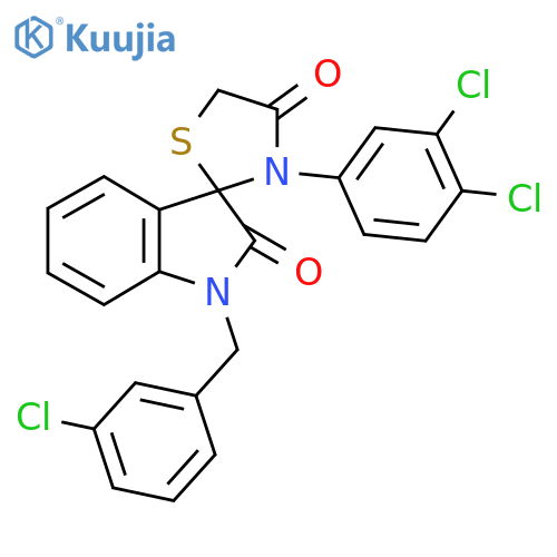 1-(3-CHLOROBENZYL)-3'-(3,4-DICHLOROPHENYL)SPIRO(2,3-DIHYDRO-1H-INDOLE-3,2'-THIAZOLIDINE)-2,4'-DIONE structure