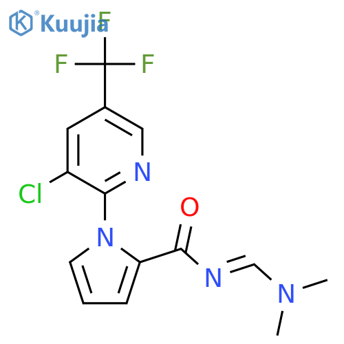 1-[3-chloro-5-(trifluoromethyl)-2-pyridinyl]-N-[(dimethylamino)methylene]-1H-pyrrole-2-carboxamide structure