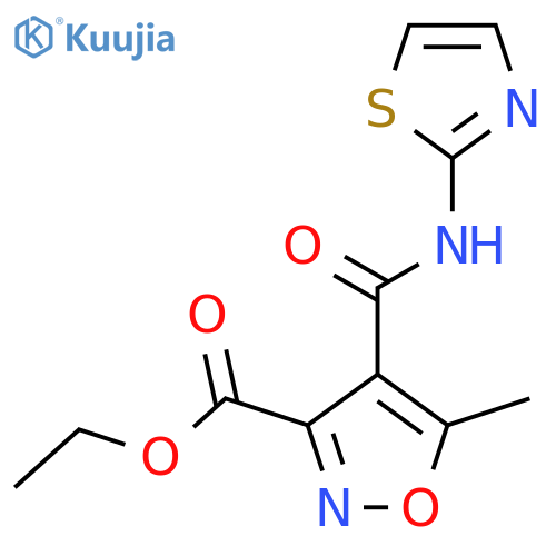Ethyl 5-Methyl-4-(1,3-thiazol-2-ylamino)carbonyl-3-isoxazolecarboxylate structure