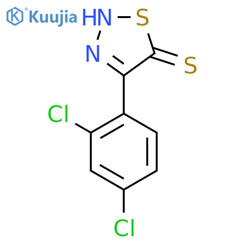 4-(2,4-Dichlorophenyl)-1,2,3-thiadiazol-5-ylhydrosulfide structure