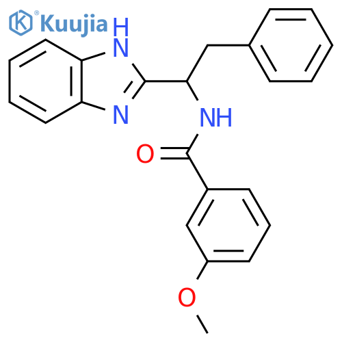 N-[1-(1H-1,3-Benzodiazol-2-yl)-2-phenylethyl]-3-methoxybenzamide structure