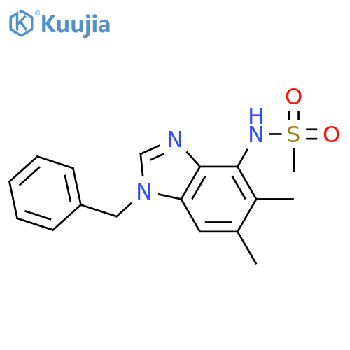 N-(1-Benzyl-5,6-dimethyl-1H-1,3-benzodiazol-4-yl)methanesulfonamide structure