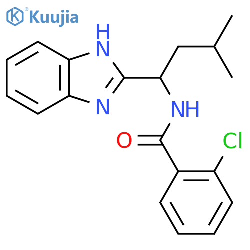 N-[1-(1H-1,3-Benzodiazol-2-yl)-3-methylbutyl]-2-chlorobenzamide structure