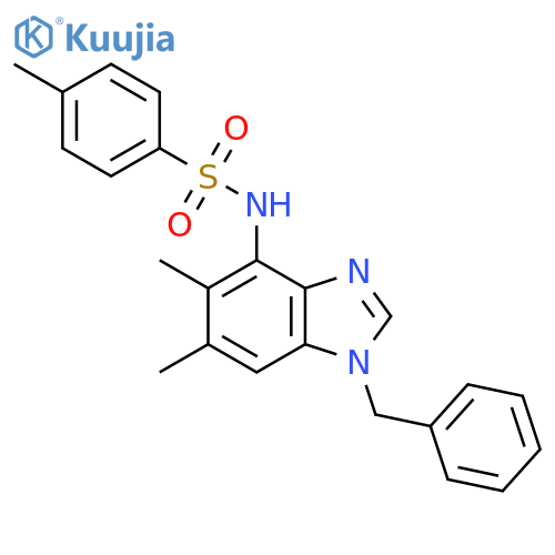 N-(1-benzyl-5,6-dimethyl-1H-1,3-benzimidazol-4-yl)-4-methylbenzenesulfonamide structure