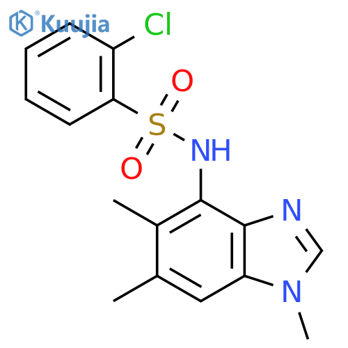 2-CHLORO-N-(1,5,6-TRIMETHYL-1H-1,3-BENZIMIDAZOL-4-YL)BENZENESULFONAMIDE structure